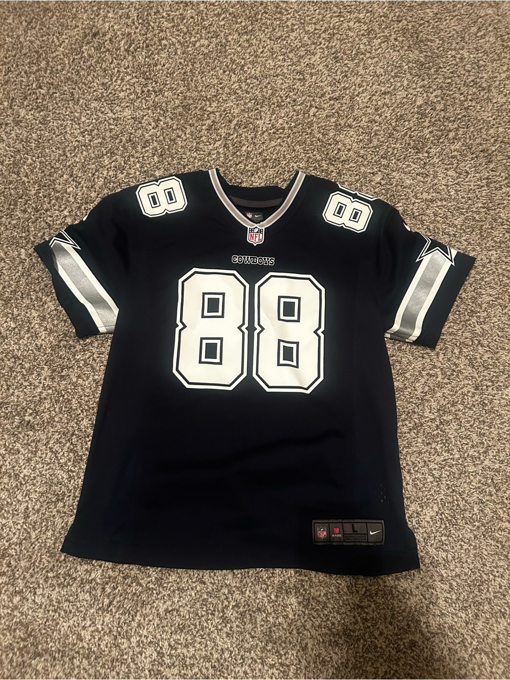 Nike Black Dallas Cowboys Kids Jersey #88 with White Accents